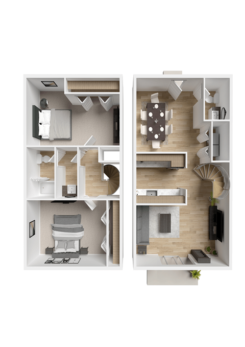 Barcelo townhome b2 floor plan image